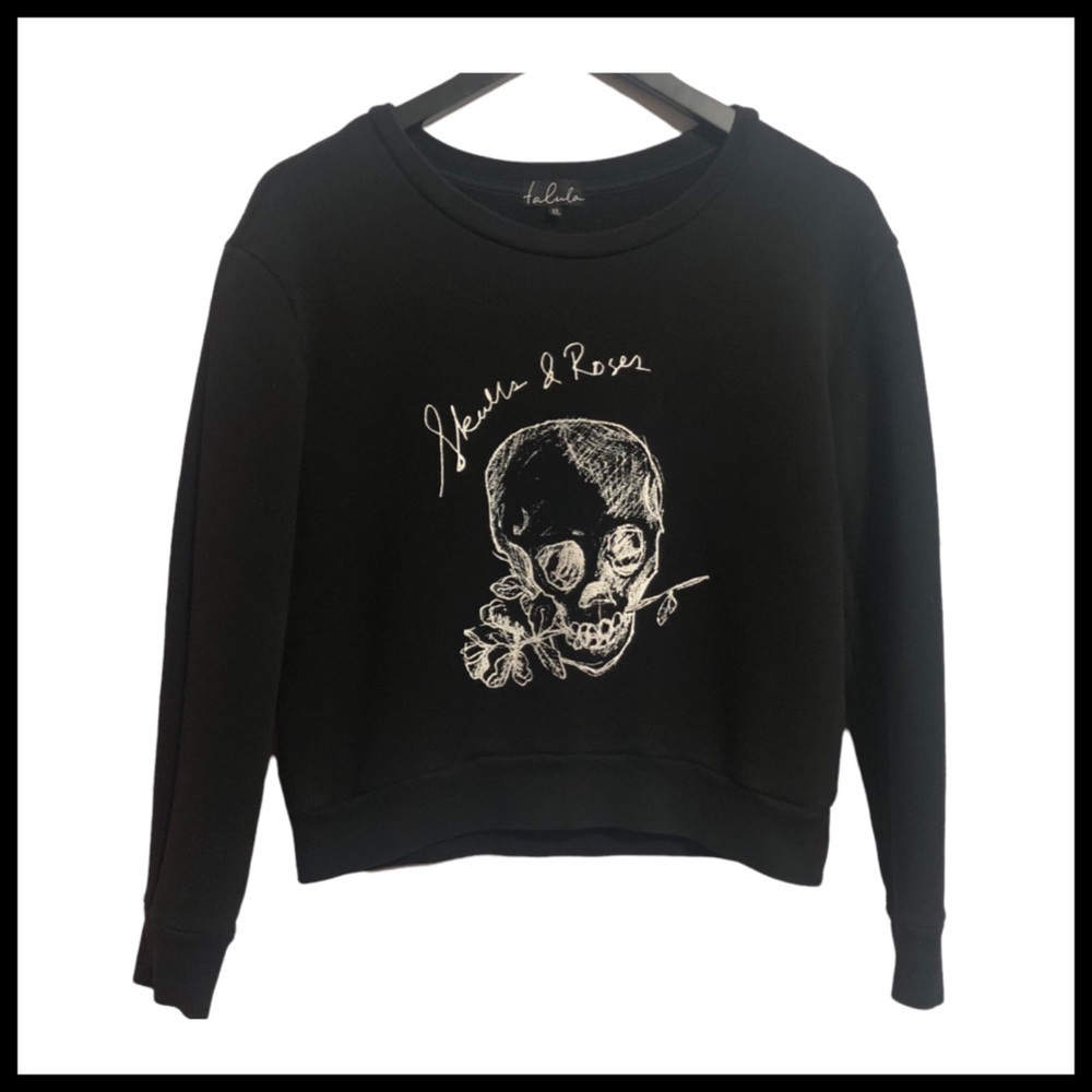ARITZIA TALULA Skulls & Roses Sweatshirt